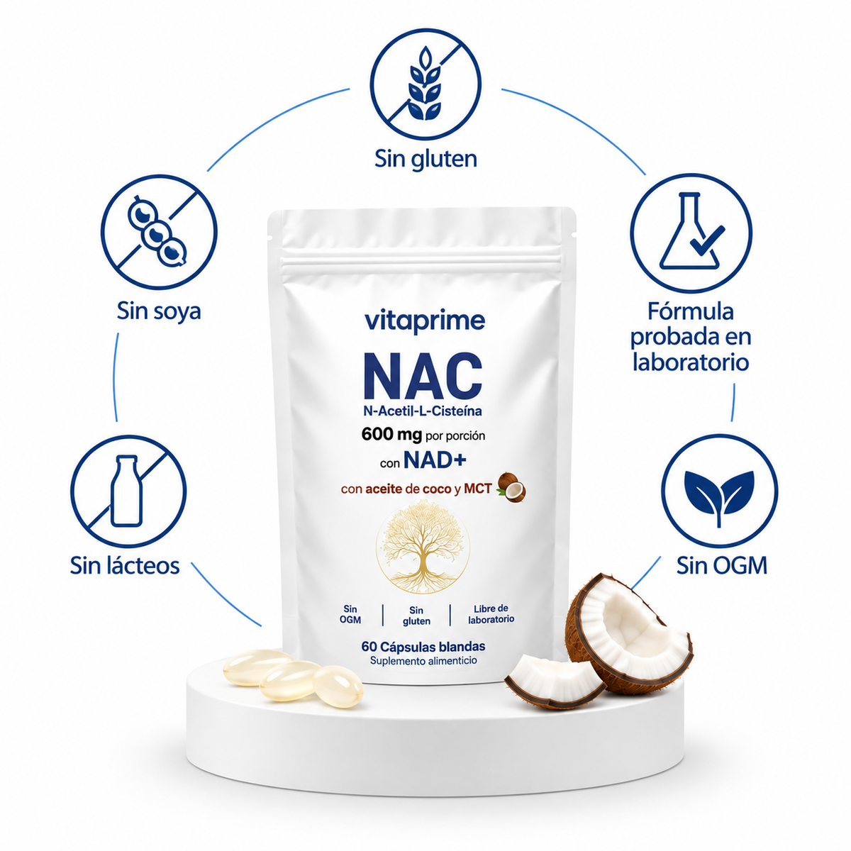 Nac 600mg con Nad+ Formato pequeño