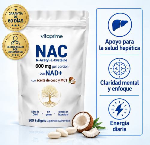 Nac 600mg con NAD+ | Vuelve a sentirte como antes