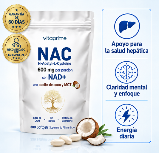 Nac 600mg con NAD+ | Vuelve a sentirte como antes